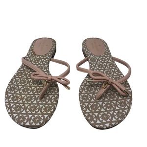 Kate Spade Pink Leather Thong Flats